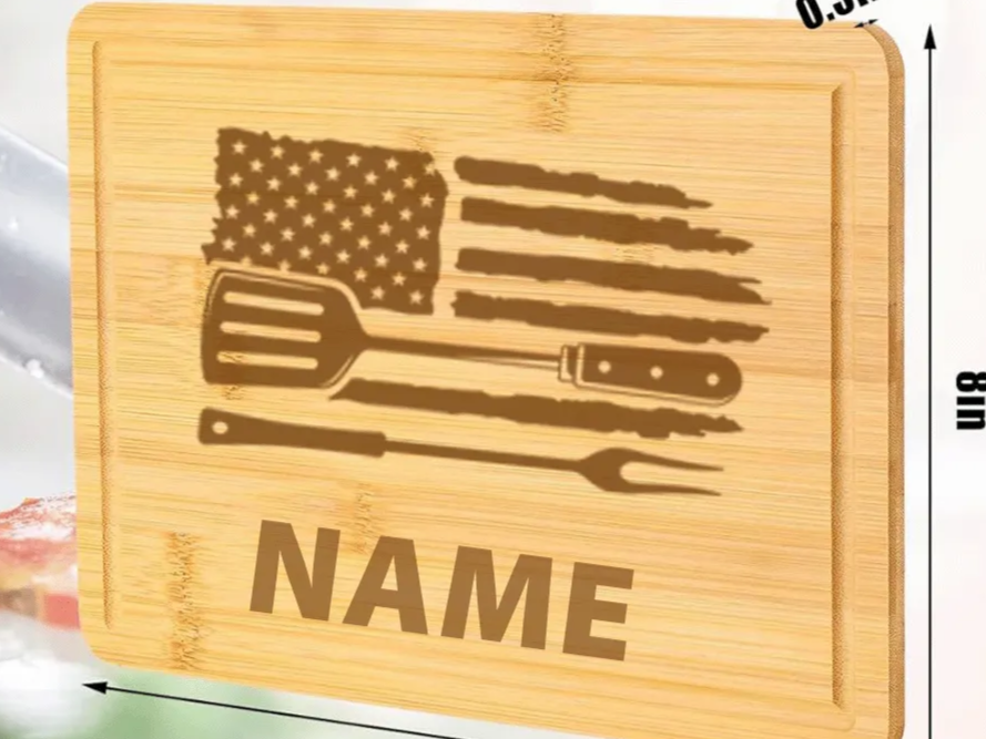 BBQ - Cutting board in S1 — free patriotic laser/print project file on Atomm