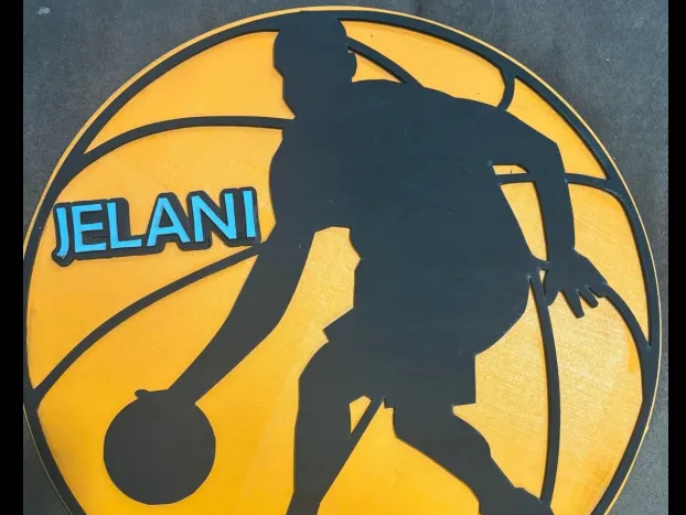 Custom Basketball Player Wall Art gift idea