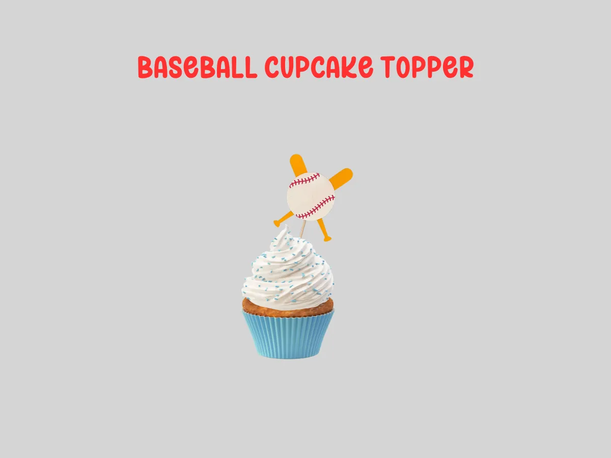 Baseball cupcake topper sports party decoration design