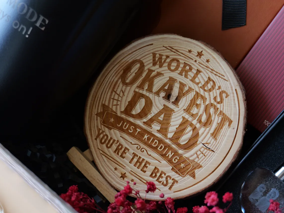 Wooden Bark-Edge Coasters
