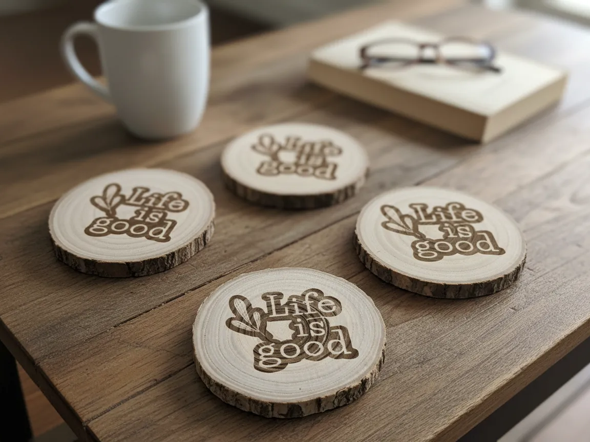 Round Wood Coasters