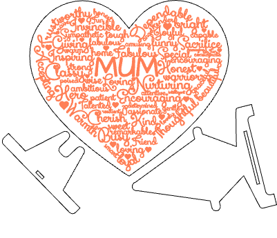 mum word cloud mothers day with stand and back engraving.xcs