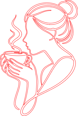 Woman with Coffee - One Line Art.xcs