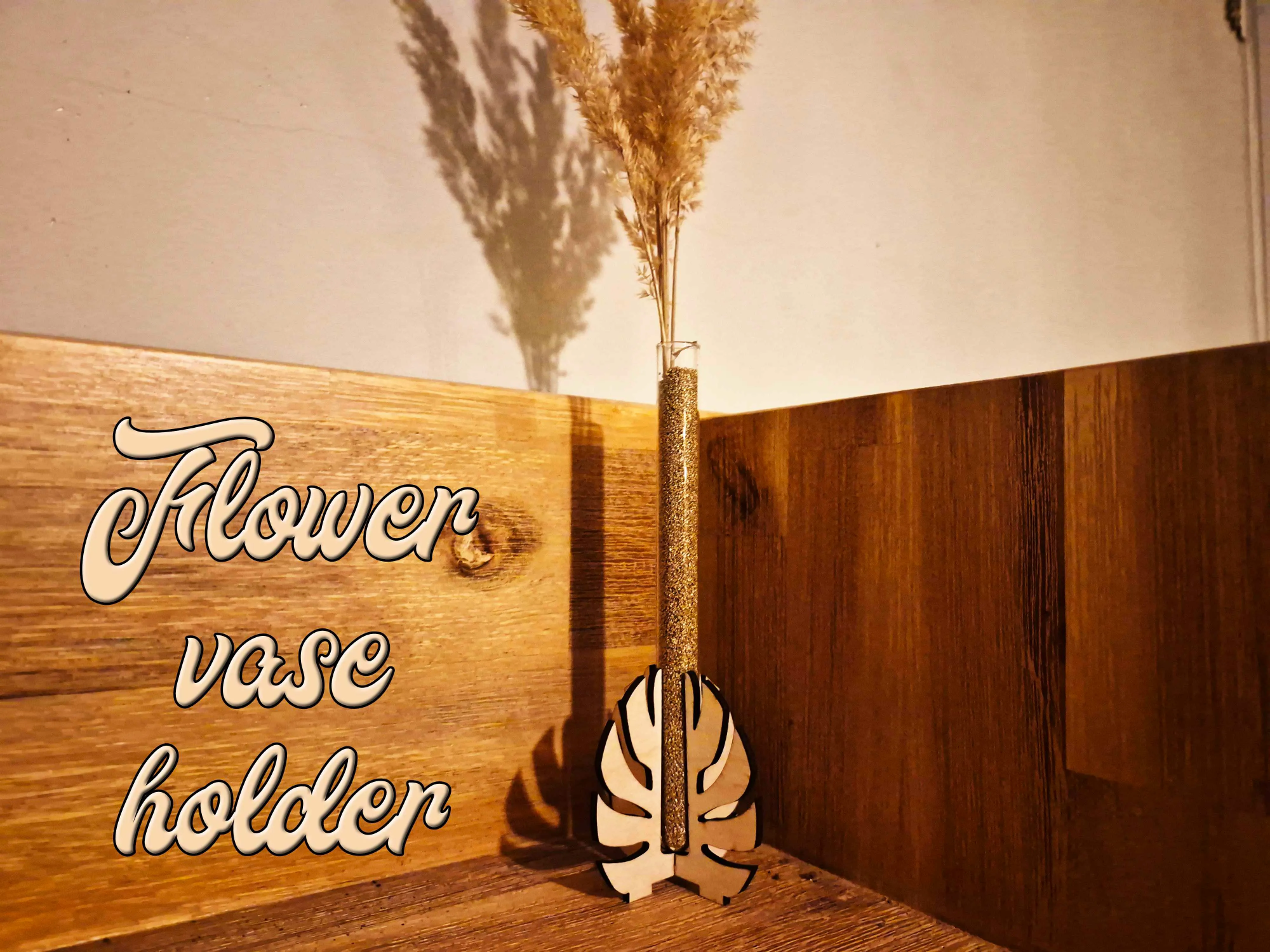 Wooden Flower Vase Holder wooden flower design