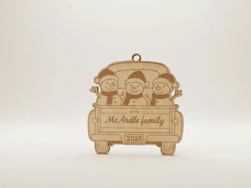 Personalized Family Snowman Christmas Ornament, 2025 christmas gift design