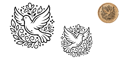 Engraved Wood charcuterie board with dove flowers.xcs