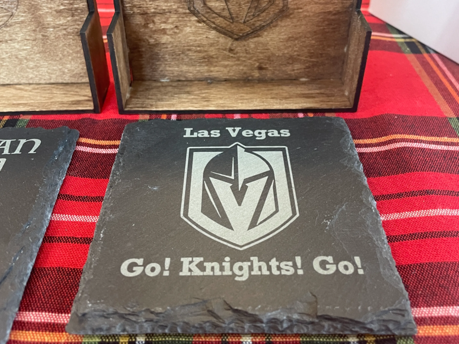 Family Crest Slate Coasters, Christmas Gift christmas gift design