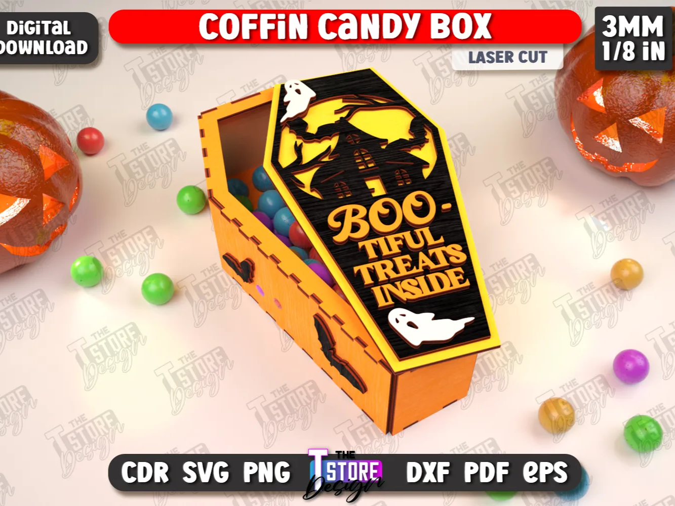 Coffin Candy Box party favor design