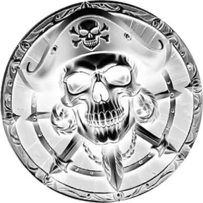 Piratentotenkopf Untersetzer 1.xcs