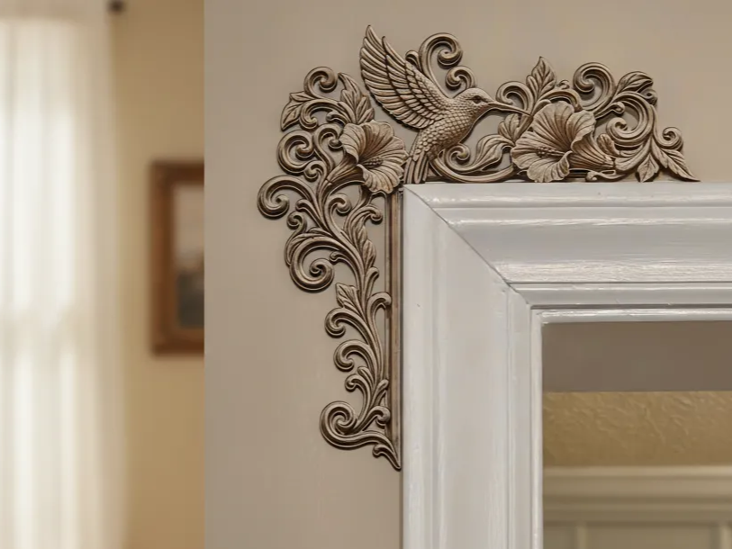 3D Illusion Hummingbird Door Ornament laser cut design