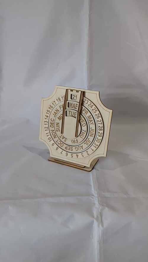 [Laser cut and engrave] Desk Calendar Perpetual Laser Cut Design, SVG DXF Vector Cutting Template, Table Decor