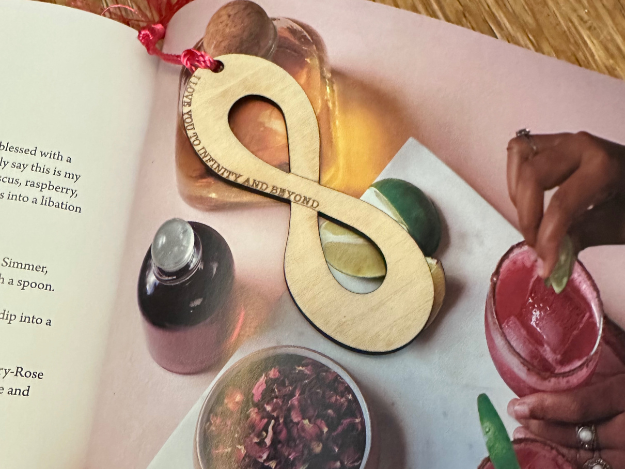 "I Love You to Infinity and Beyond" Bookmark valentines day gift design