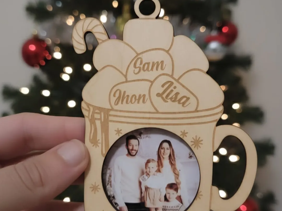 Hot Chocolate Mug Photo Frame Christmas Eve box idea