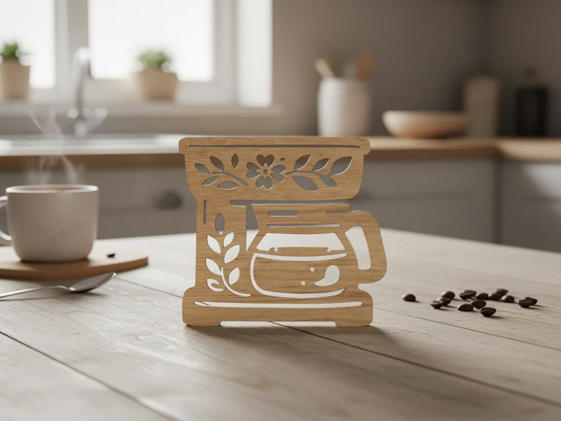 Retro Coffee Maker Ornament kitchen wall art and decor idea