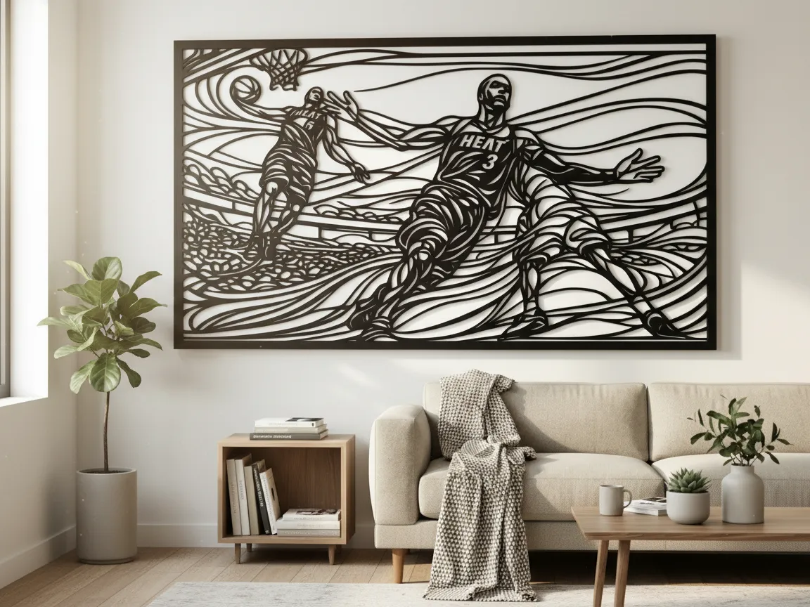 Wade & LeBron Duo Wall Art gift idea