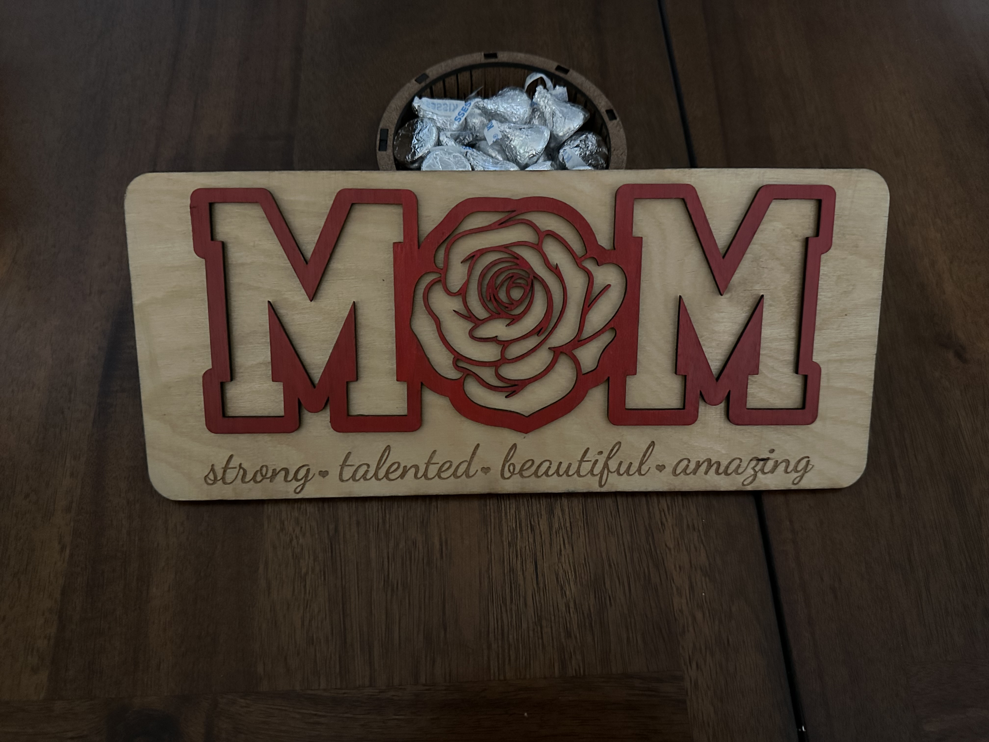 Mom Rose Sign birthday gift for mom idea