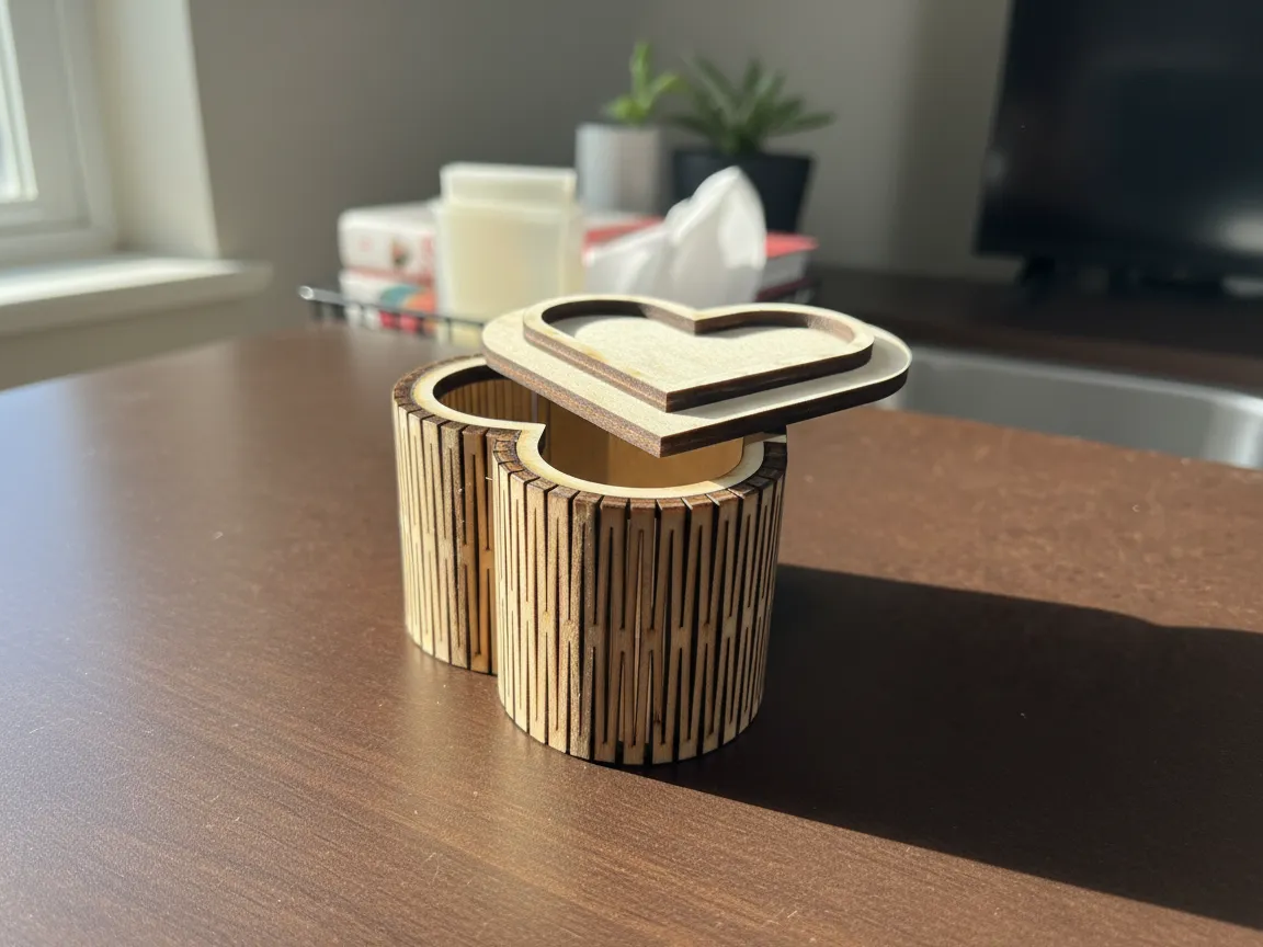 Heart-Shape Jewelry Box with lid gift for mom idea
