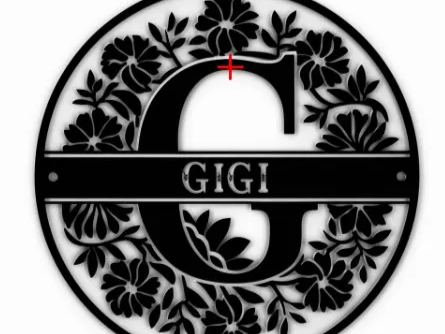 A wall sign reading GIGI made as a Mother's Day gift