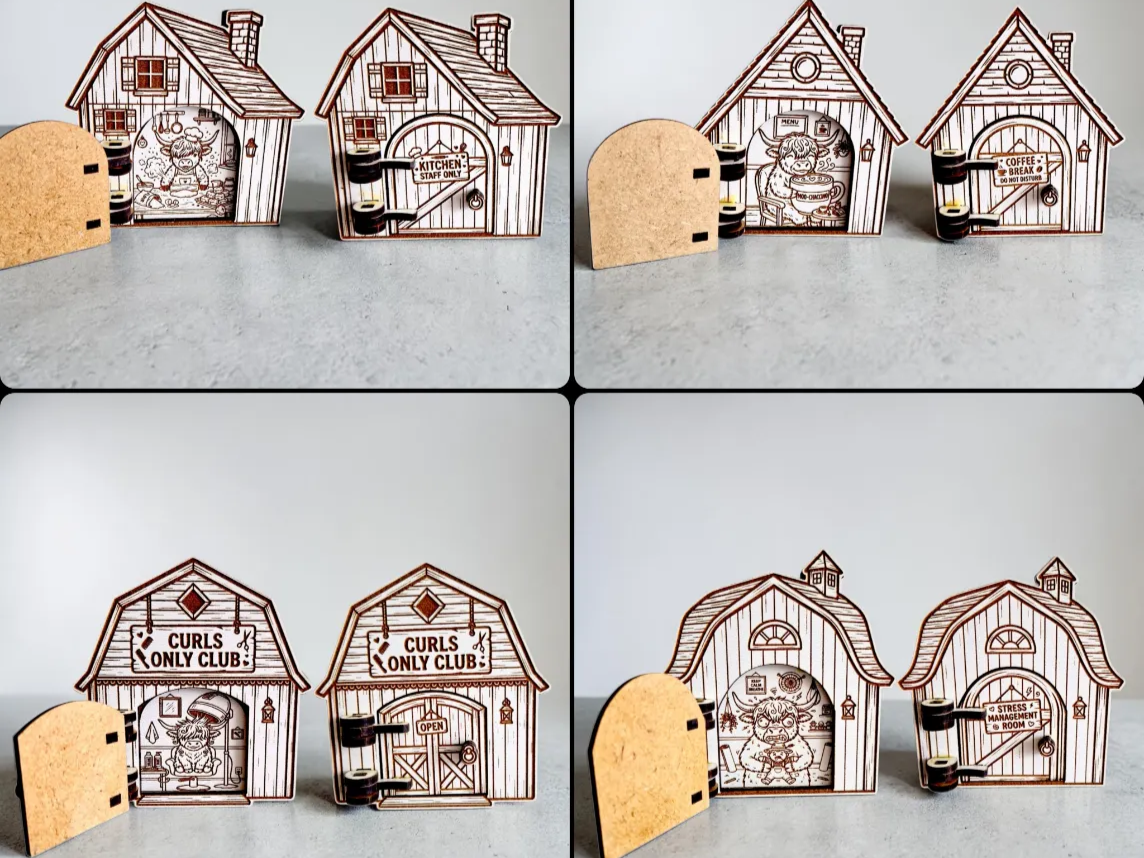 Highland cow Magnets set Laser Cut Files,3D highland cow SVG | Ready to ...
