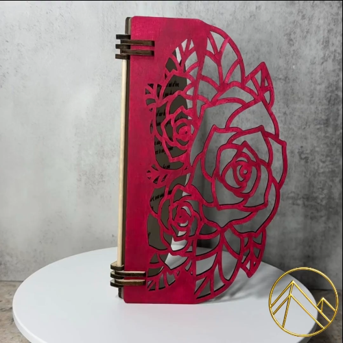 [Laser cut and engrave] Rose Gift Card