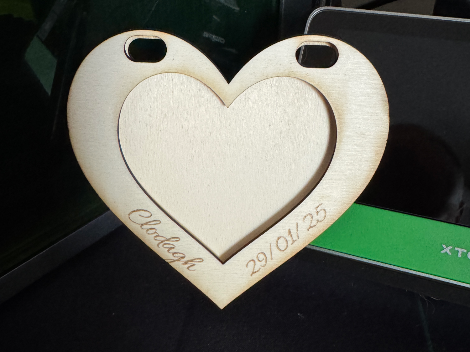 Heart shaped photo tree hanger