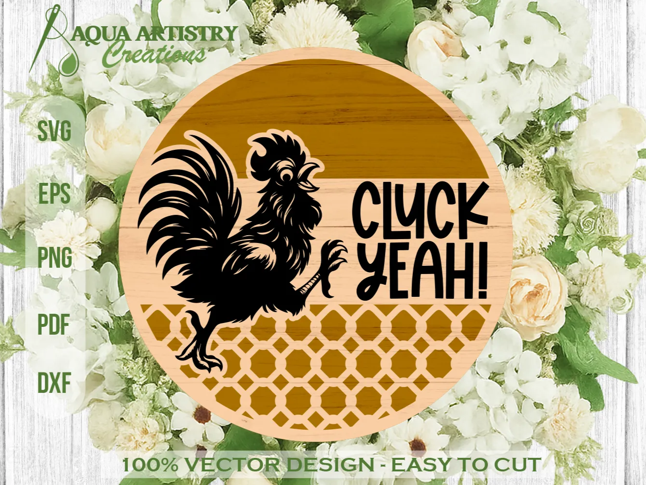 Cluck Yeah Rooster Wall Art kitchen wall art and decor idea