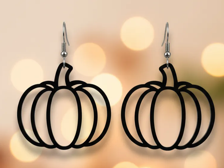 Orecchini a zucca - Halloween / autunno - vero progetto zucca Atomm
