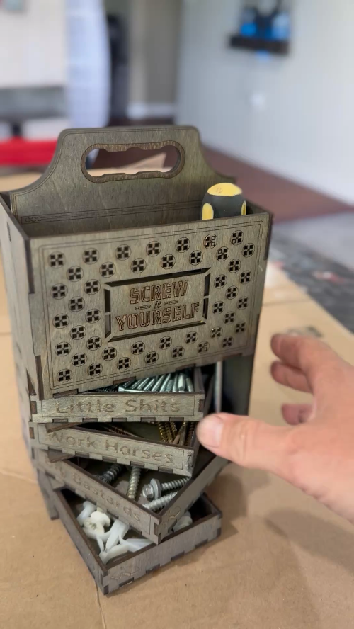 [Laser cut and engrave] Screwdriver Tool Caddy House Warming Graduation Gift