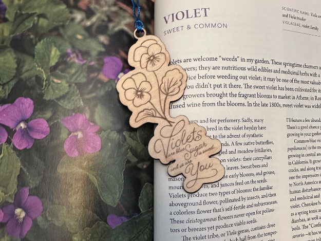 "Violets Are Blue" Valentine's Bookmark valentines day gift design