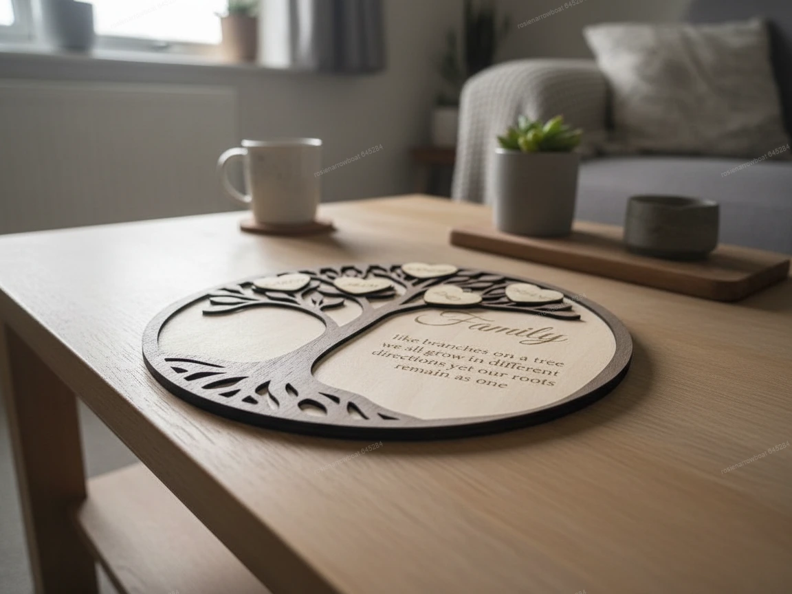 Family Tree Wall Plaque with Inspirational Quote gift design