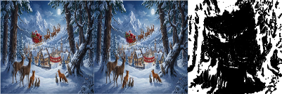 Weihnachtsmann auf schlitten Wald.xcs