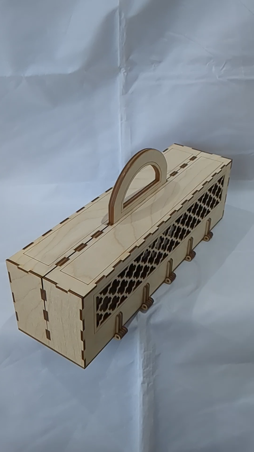 [Laser cut and engrave] Gift wine box, laser cut design, bottle holder. Laser cutting template, greeting decor, wine holder pattern. Birthday gift, gift boxes.