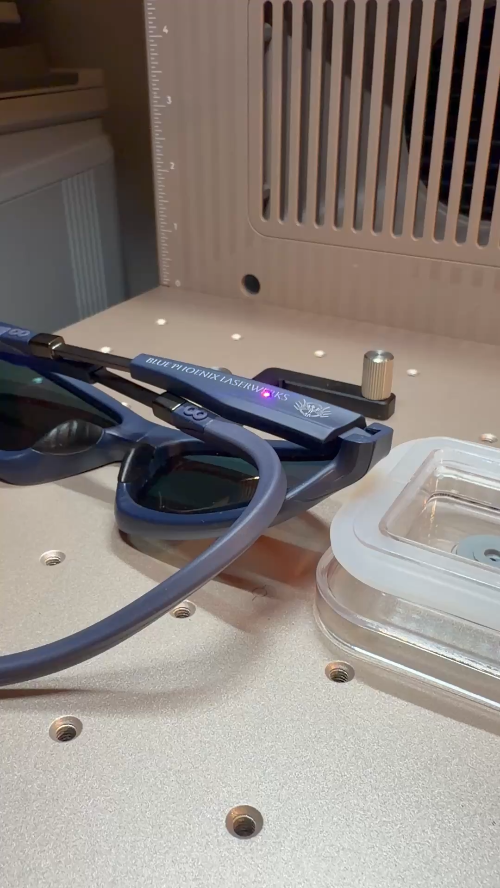 [Laser cut and engrave] Blue Phoenix Laserwerks Branded Sunglasses