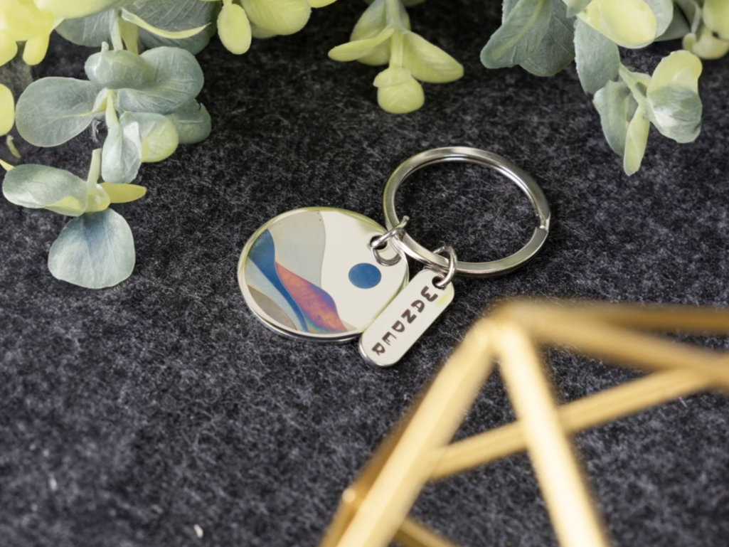 Multi-Color Stainless Steel Keychain laser cut keychain idea for men