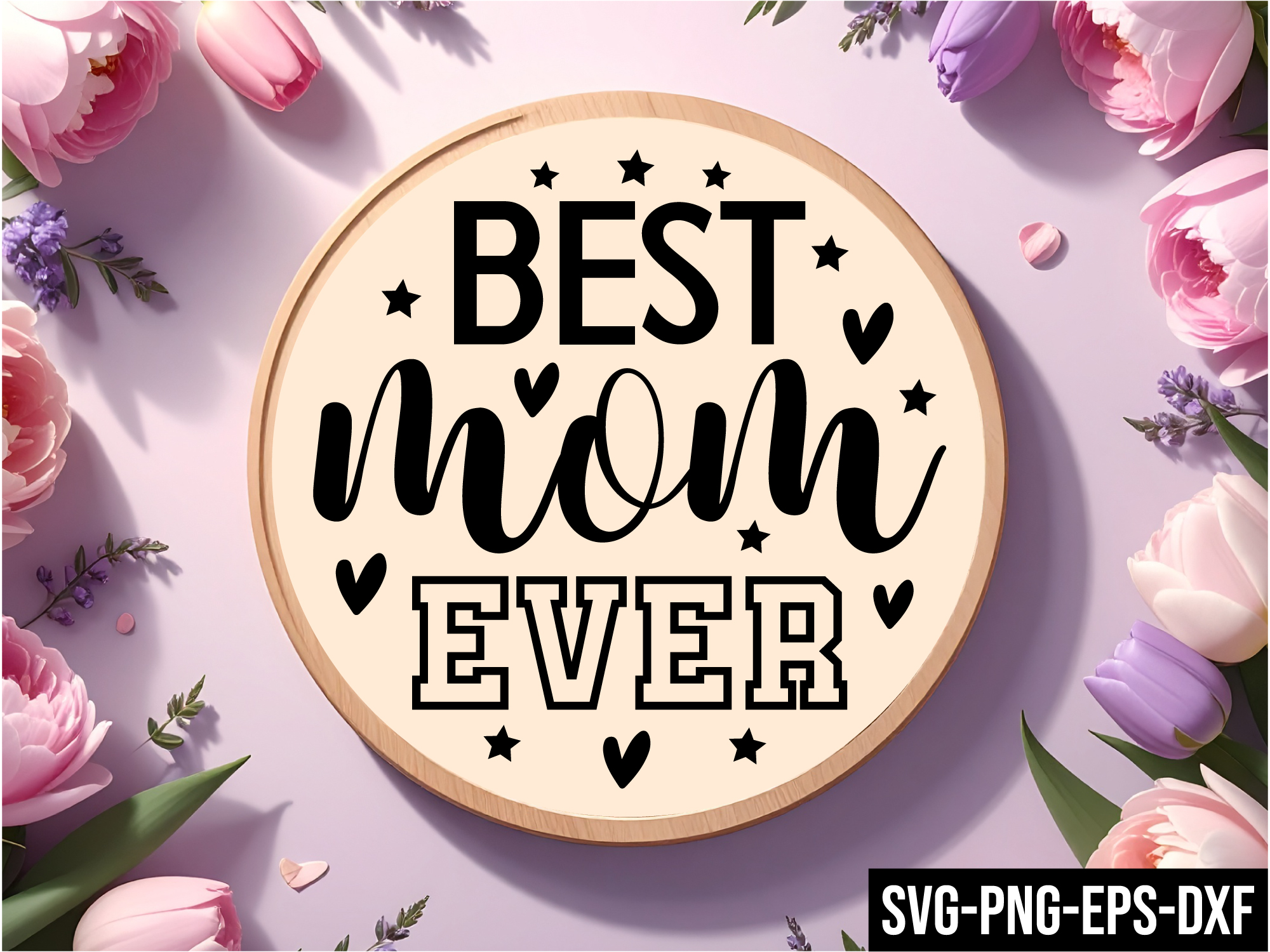 12 Mother’s Day Round Laser Cut Mom Signs Bundle birthday gift for mom idea
