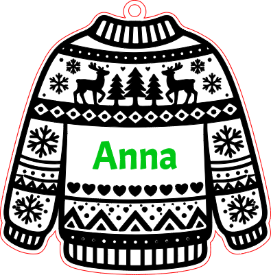 Personalized Christmas Sweater Ornament.xcs