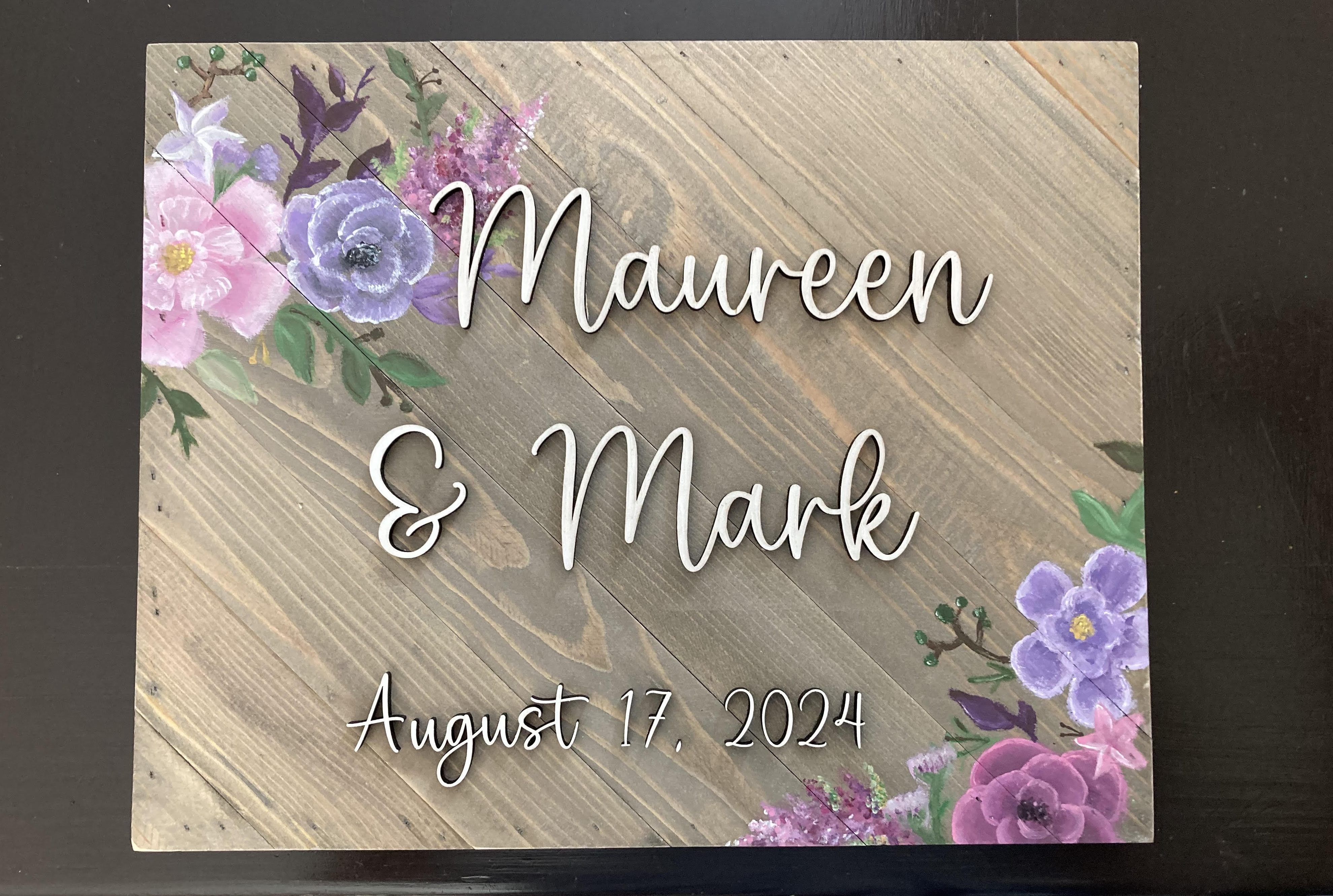 Personalized Wedding Sign anniversary gift for him idea