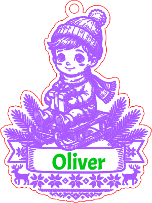 Personalized Child Christmas Ornament.xcs