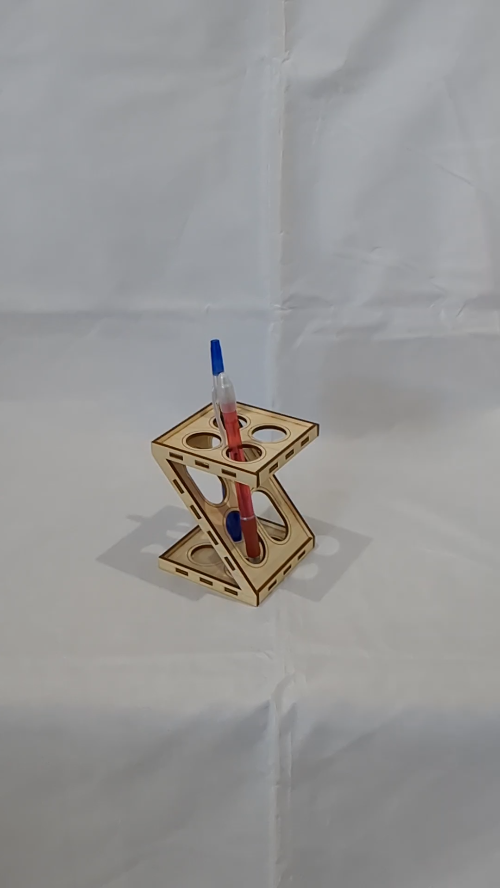 [Laser cut and engrave] Gift Stand Holder, Desk Organizer, Laser Cut Design. Laser Cutting Pattern Pens Display