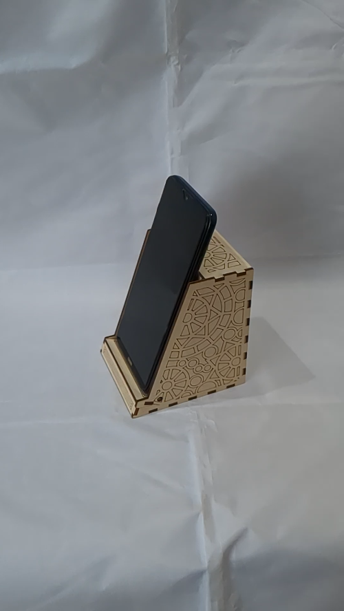 [Laser cut and engrave] Gift Phone Holder, Charger Storage Compartment, Laser Cutting Template, Office Supplies