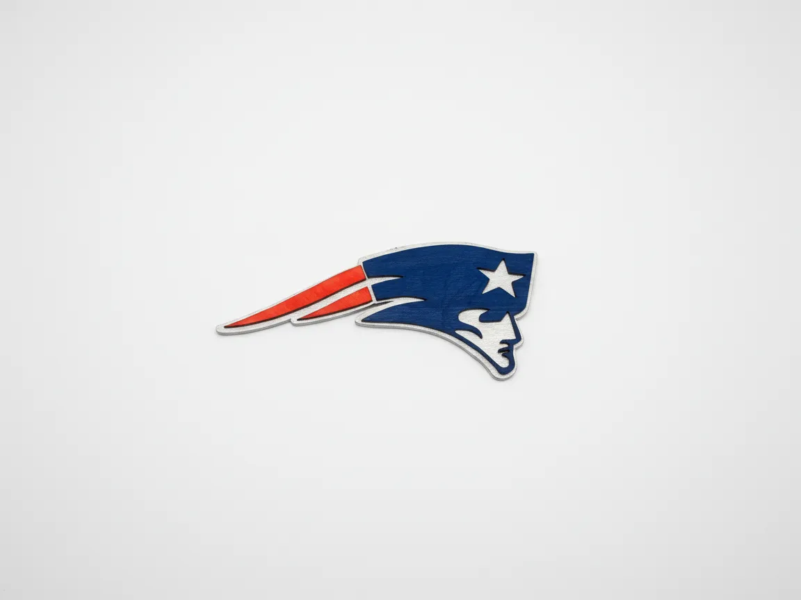 New England Patriots Football Layered Sign, Magnet, Coaster for Super Bowl sports party decoration design