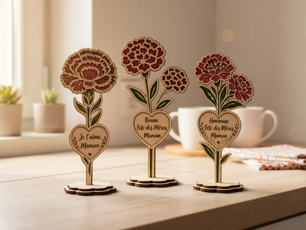 Jolies Fleurs Pour la Fête des Mamans (Pretty Flowers for Mother's Day) mother's day gift design