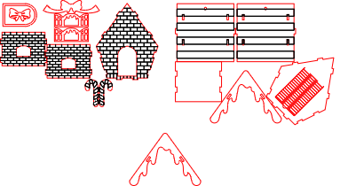 3D GingerBread House Christmas Ornaments v2.xcs