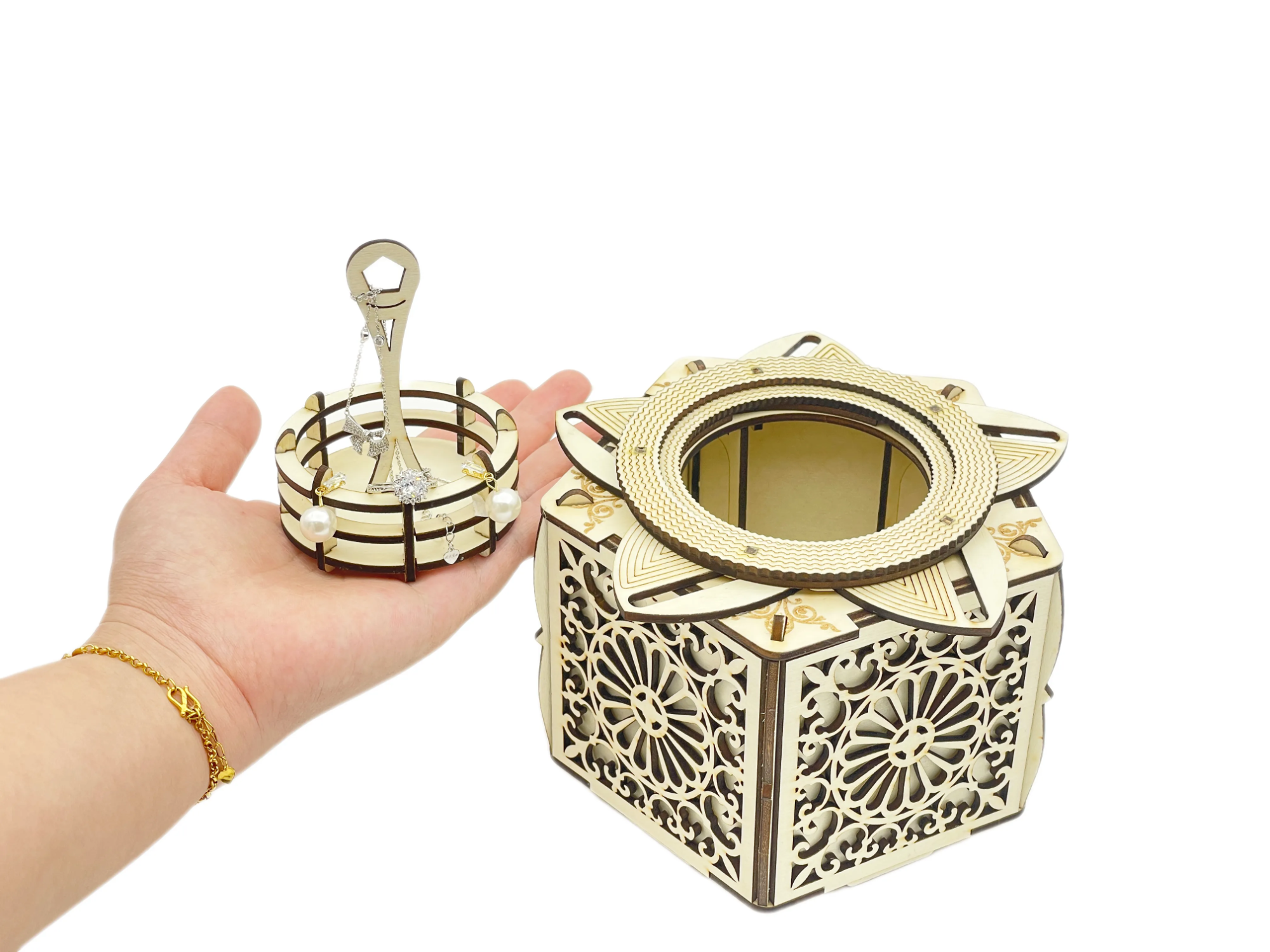 Floral Jewelry Box, Iris Box, Ring Box & Gear Box Bundle shadow box design