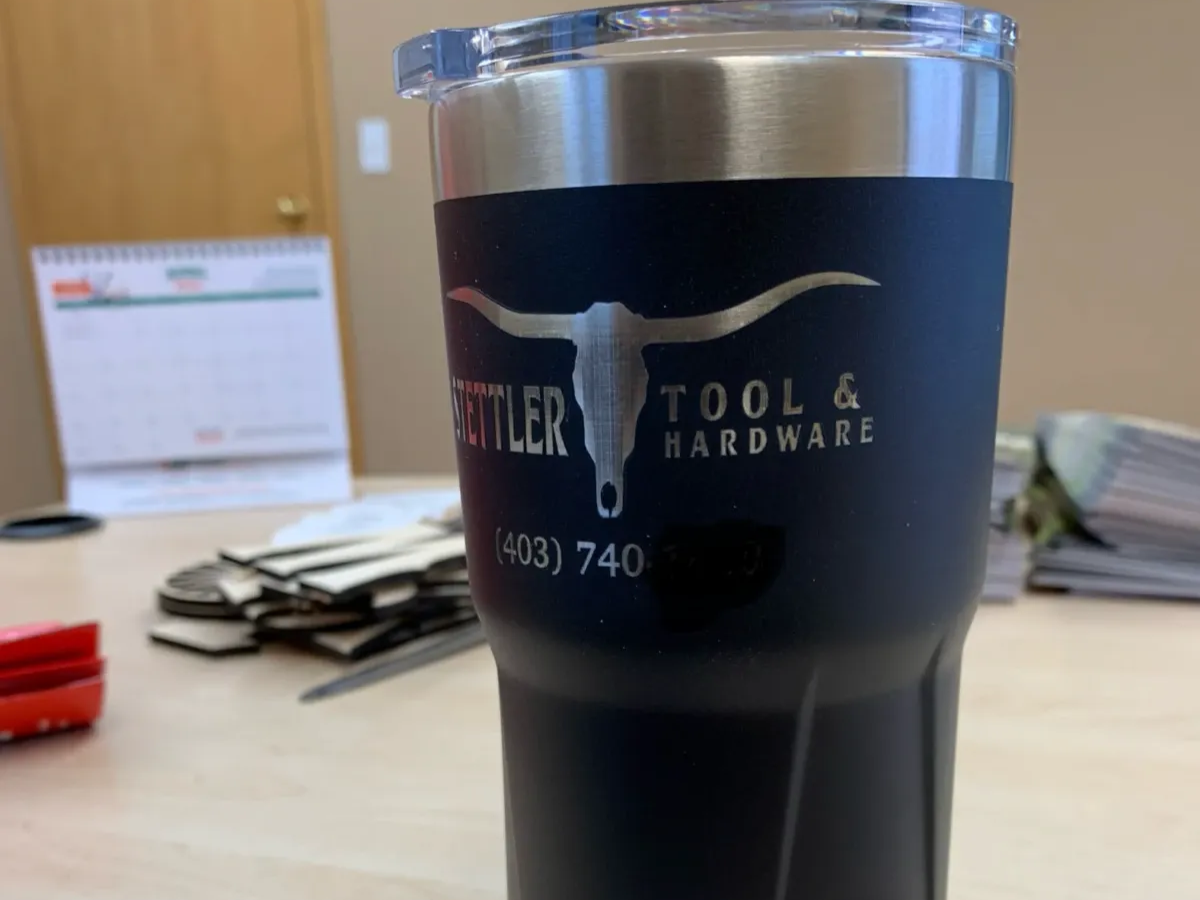 Engraved Stainless Steel Coffee Tumbler laser engraved custom tumbler idea
