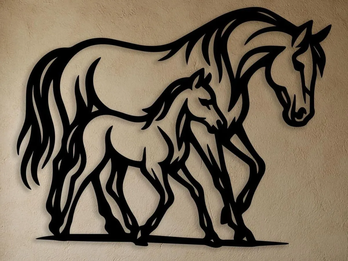 Metal Wall Art Horses Silhouette metal wall art design