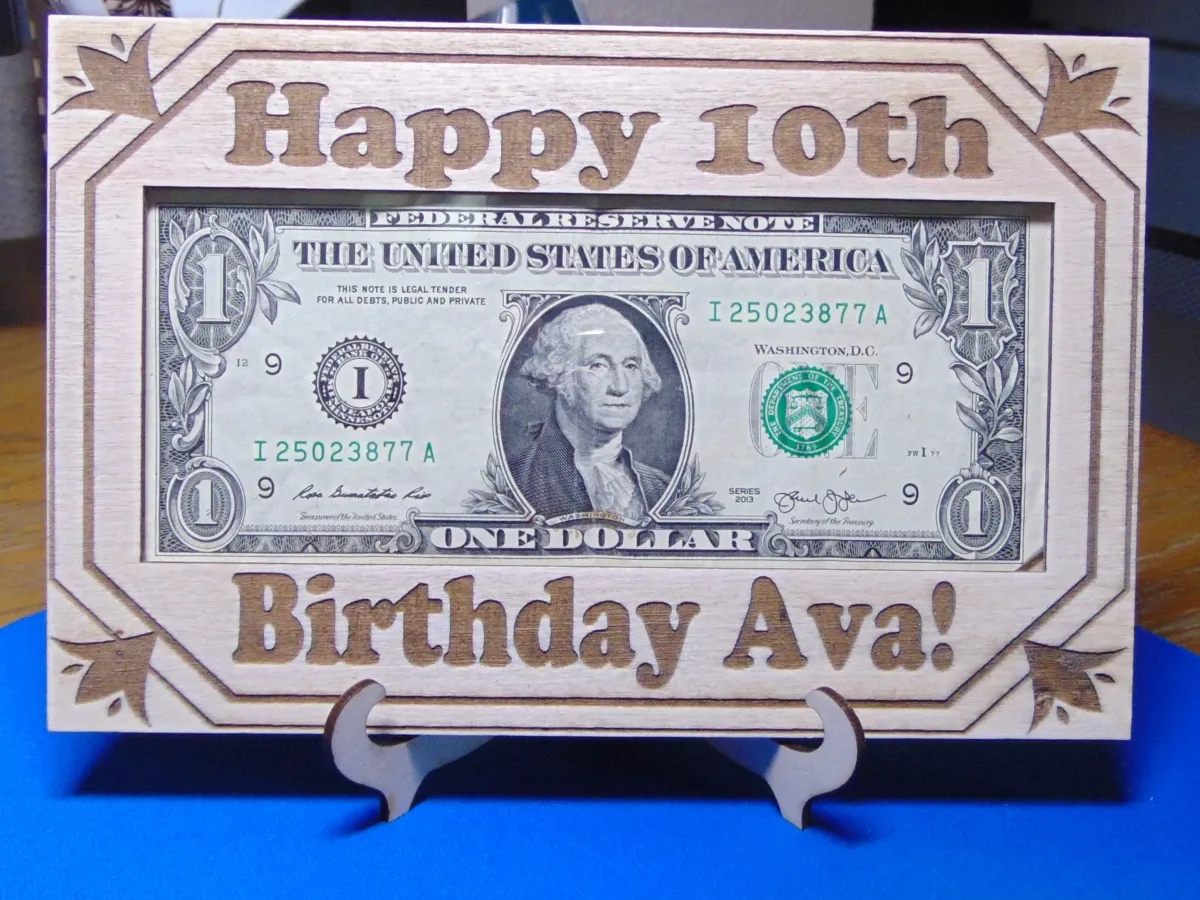 Personalized Money Card birthday invitation card idea