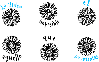 Posavasos flores y mensaje puzzle.xcs