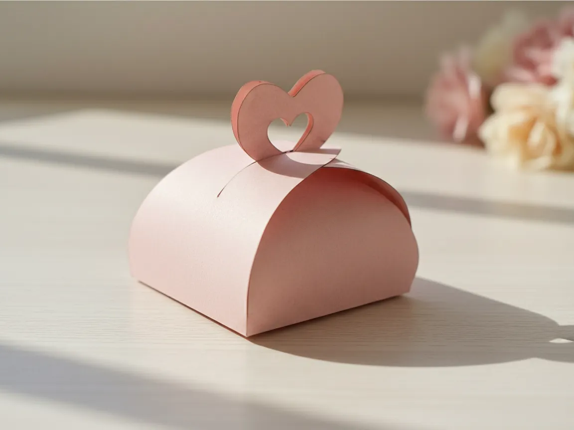 Pink Heart Decorative Gift Box party favor design