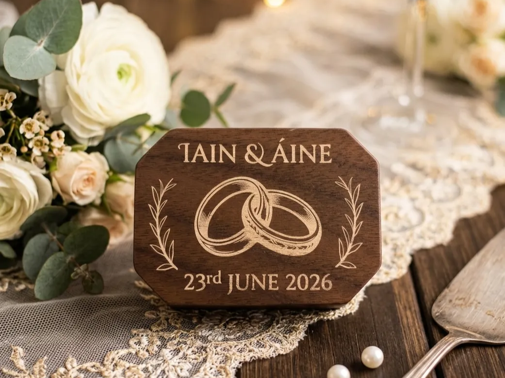 Walnut Wedding Ring Box jewelry gift box idea